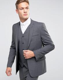 Темно-серый пиджак скинни ASOS - Серый ASOS DESIGN 604341