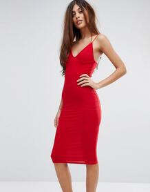Платье-миди с бретельками Club L - Красный 827368