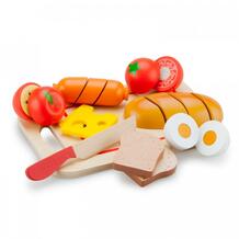 Деревянная игрушка Игровой набор продуктов завтрак New Cassic Toys 968163