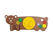Деревянная игрушка Игры Монтессори Бизиборд Медведь Нумикон 908005