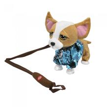 Интерактивная игрушка Собачка в костюмчике с пайетками на жестком поводке Пушистые друзья 967590