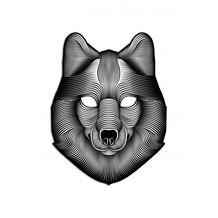 Cветовая маска с датчиком звука Shadow Wolf GeekMask 615580