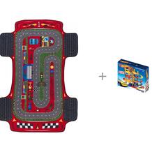 Коврик Rugs Racer Anti-slip 10 мм 133х190 см и Игровой набор Hot Wheels парковка с дорогой CONFETTI 728018