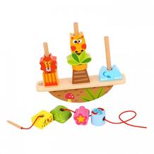 Деревянная игрушка Развивающая игра-баланс Животные со шнуровкой Tooky Toy 953324