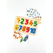 Деревянная игрушка рамка-вкладыш Цифры с карточками Raduga Kids 711703