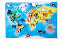 Деревянная игрушка Карта мира Хищиные животные (на липучках) Сибирские игрушки 844282