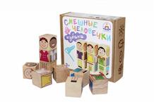 Деревянная игрушка Кубики Смешные человечки Краснокамская игрушка 885887