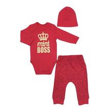 Комплект для мальчика (боди, ползунки, шапочка) mini Boss Veddi 922336