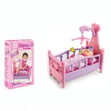 Кроватка для куклы Игровой набор с мобилем с игрушками Xiong Cheng 609568