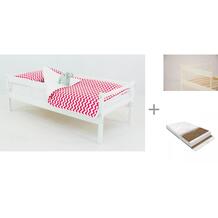 Подростковая кровать тахта Skogen с бортиком для кровати Skogen classic и матрасом Baby Elite Optima 160х70 см Бельмарко 727076