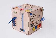 Деревянная игрушка Техника и геометрические фигуры с розеткой и телефоном Бизикуб 845157