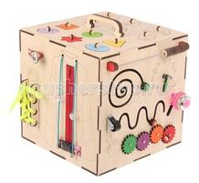 Деревянная игрушка Фрукты и геометрические фигуры с розеткой и телефоном Бизикуб 845174