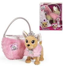 Интерактивная игрушка Плюшевая собачка Принцесса с пушистой сумкой, 20 см Chi Chi Love 832205