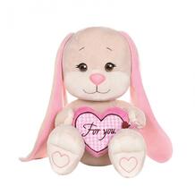 Мягкая игрушка Зайка с сердцем 25 см Jack&Lin 783603