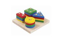 Деревянная игрушка Сортер Доска с геометрическими фигурами PLAN TOYS 29825