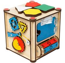 Деревянная игрушка Игры Монтессори Бизи-куб со светом Нумикон 856455