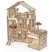 Конструктор-кукольный домик Коттедж с пристройкой и мебелью Premium Хэппидом 825442