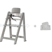 Стульчик для кормления HighChair Up Grey wash с подушкой KidsMill 917356