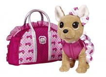 Интерактивная игрушка Плюшевая собачка Модная собачка с сумочкой, 20 см Chi-Chi Love 832149