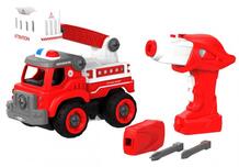 Конструктор Набор пластмассовых деталей Пожарная машина с лестницей и пультом ДУ Shantou Bhs Toys 821474