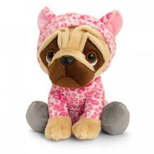 Мягкая игрушка Мопс Pugsley в наряде розового леопарда 22 см Keel Toys 905014