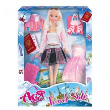 Кукла Ася Блондинка в розовой кофте Путешественница Toys Lab 598494
