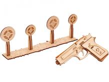 3D-пазл Пистолет-резинкострел с мишенями Wood Trick 807588