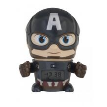 Часы Будильник BulbBotz минифигура Captain America Капитан Америка 14 см Марвел (Marvel) 712516