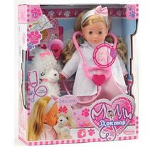 Кукла интерактивная Молли-Доктор с собачкой 40 см Dimian 869604