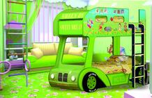 Подростковая кровать двухъярусная Compact автобус Винни Пух Red River 830110
