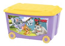 Ящик для игрушек на колесах с аппликацией 580Х390Х335 мм Tom&Jerry 745563