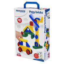 Конструктор Pegy Bricks Игольчатый 40 деталей Miniland 59257