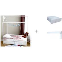Подростковая кровать Домик Р424 с бортиком на кроватку Р423 и ящиком для кроваток Р422 Можга (Красная Звезда) 726956