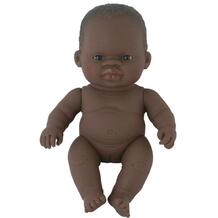Кукла Baby Doll african girl Polybag 21 см Miniland 820925