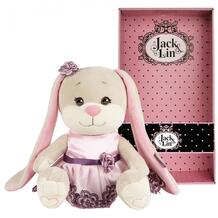 Мягкая игрушка Зайка в вечернем розовом платье 25 см Jack&Lin 954533