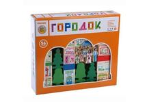 Деревянная игрушка Конструктор Веселый городок 56 деталей Томик 30074