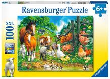 Пазл Встреча животных 100 элементов Ravensburger 852480