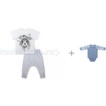Комплект Ажурное лето (футболка и штанишки) с боди Саванна Лео 730189