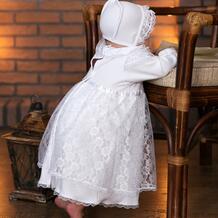 Крестильное платье и чепчик 11241 Little People 9941