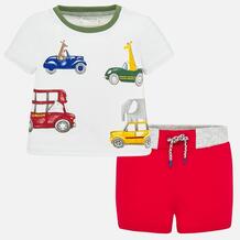 Комплект для мальчика (шорты и фуфайка) Машинки New Born 1278 Mayoral 834268