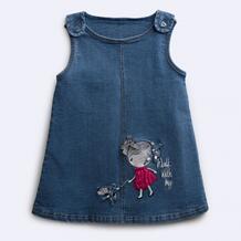 Сарафан текстильный джинсовый для девочек Королева цветов PlayToday 670391
