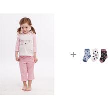 Пижама для малышей 26-1777 с набором носочков Minene Mi sweetheart socks 3 пары Nannette 731448