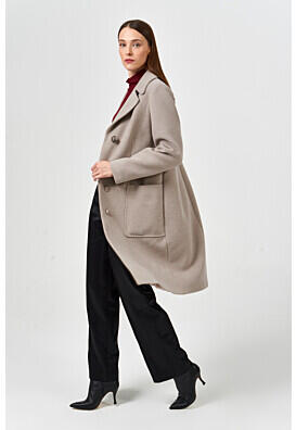 Шерстяное пальто с поясом Electrastyle 372019