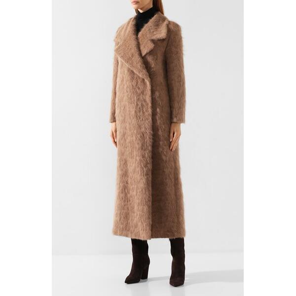 Пальто из смеси шерсти и хлопка Giorgio Armani 10408022