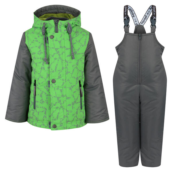 Комплект куртка/полукомбинезон Аврора Калейдоскоп, цвет: серый/зеленый Avrora 11149844