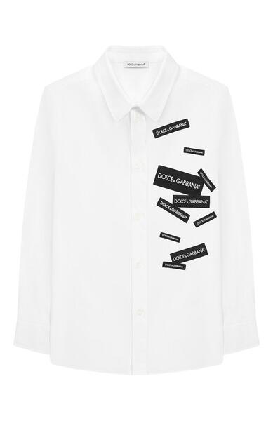 Хлопковая рубашка Dolce&Gabbana 7605597