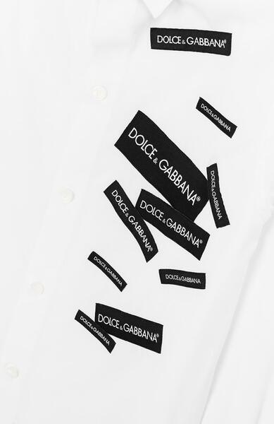 Хлопковая рубашка Dolce&Gabbana 7605597