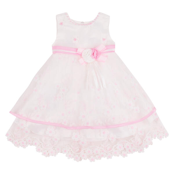 Платье Santa&Barbara, цвет: белый/розовый 11048234