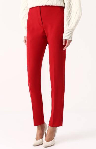Шерстяные брюки прямого кроя со стрелками Ralph Lauren 