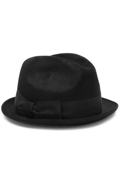 Фетровая шляпа с лентой Giorgio Armani 